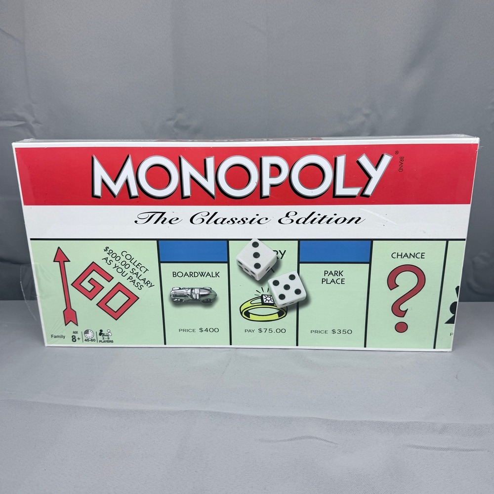 Monopoly The Classic Edition Board Game Winning Moves Hasbro 1126 New Sealed